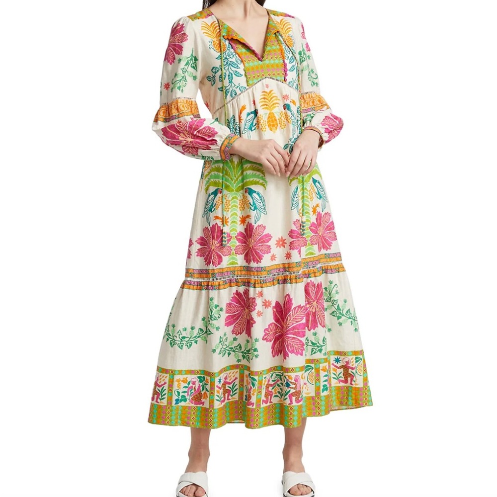 Farm Rio Fruits Queen Maxi Dress XS NWT